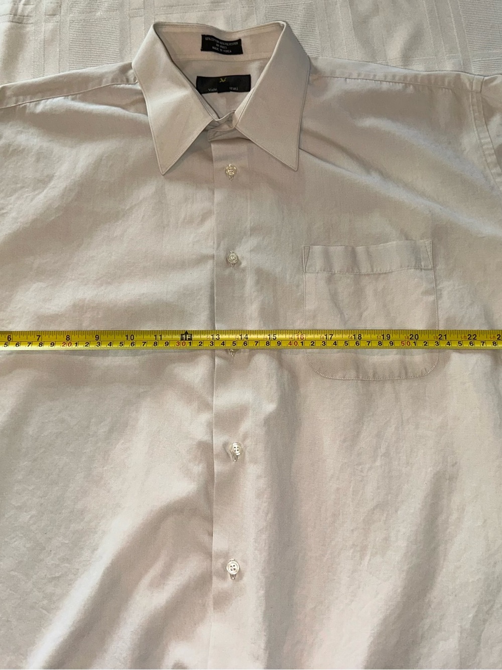 Valerio‎ Garati Dress Shirt Men’s 17.5 34/35 Light Beige Pre-owned - Picture 4 of 5